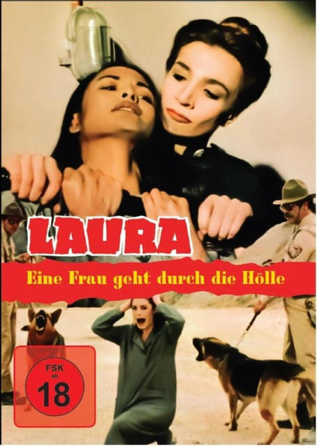 Filmposter mit zwei Frauen, eine mit der Hand eines Mannes am Hals.