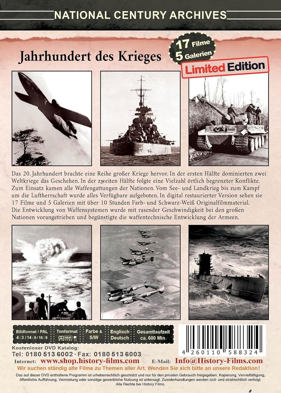DVD-Hülle mit Bildern von Flugzeugen, Panzern und Kriegsszenen.