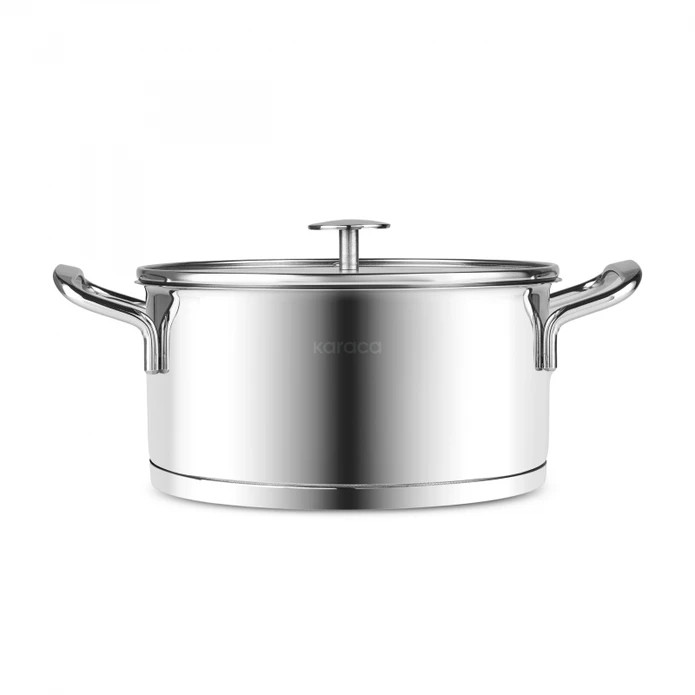KARACA Vapor Midi 6 Parça Çelik Tencere Seti New Inox