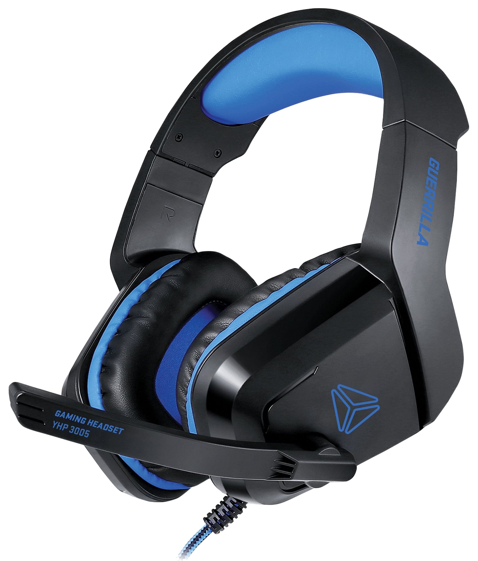 YENKEE YHP 3005 GUERRILLA fejhallgató mikrofonnal, 3,5mm jack, fekete-kék (45014944)