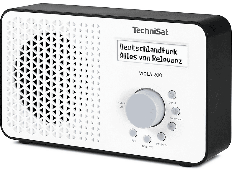 Thumbnail - TECHNISAT Viola 200 Portables Radio, DAB+, UKW/RDS, DAB, FM, AM, Weiß/Schwarz