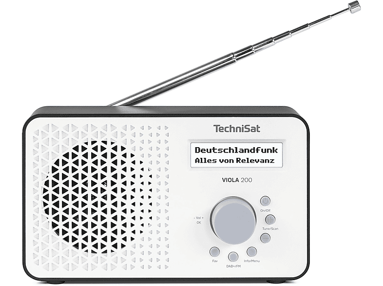 Thumbnail - TECHNISAT Viola 200 Portables Radio, DAB+, UKW/RDS, DAB, FM, AM, Weiß/Schwarz