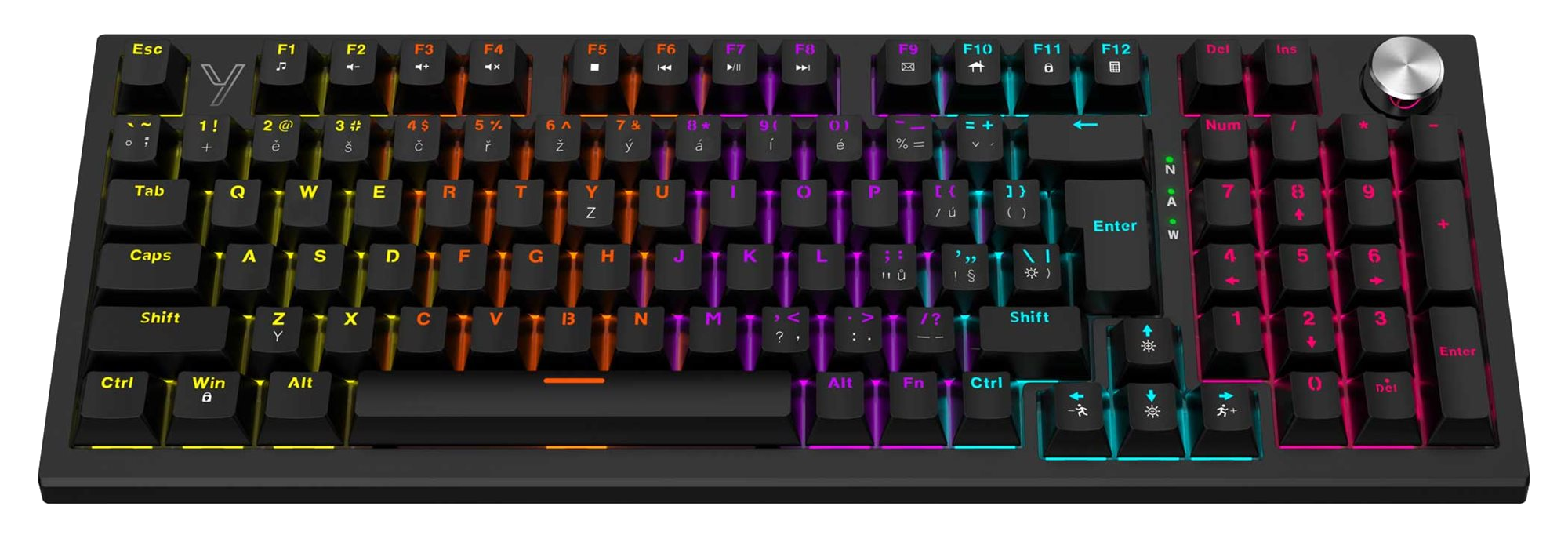 YENKEE YKB 3510US APEX billentyűzet, Outemu RED mechanikus kapcsoló, Angol kiosztás, fekete (45024136)