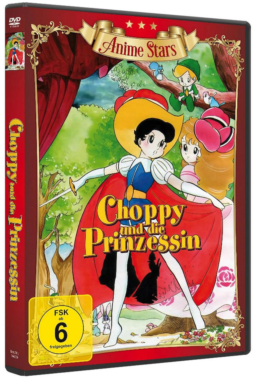 Eine DVD-Hülle mit einem Zeichentrickfilm im Anime-Stil auf dem Cover, mit Text auf Deutsch.