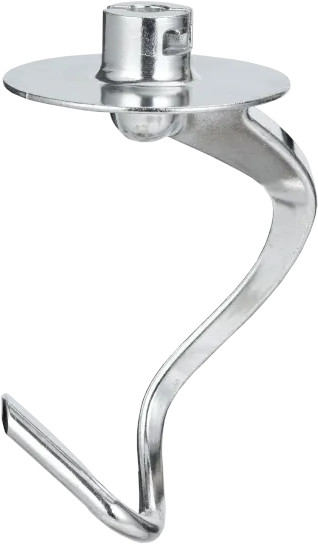 Hak do ciasta ze stali nierdzewnej do miksera. Hak jest zakrzywiony.