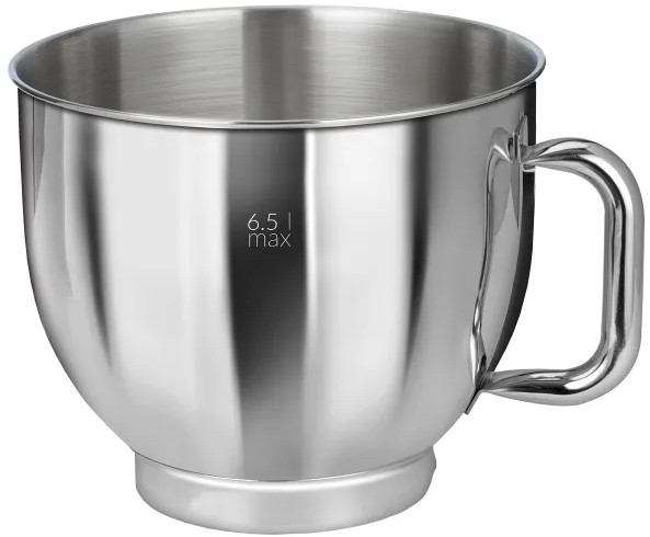 Miska ze stali nierdzewnej z uchwytem. Maksymalna pojemność miski to 6,5 l.