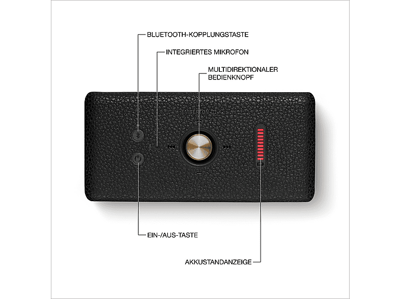 Marshall Emberton III Bluetooth Lautsprecher, Black & Brass — Foto 5 von 5