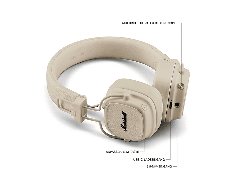 Marshall Major V Kopfhörer On Ear, Cream — Foto 5 von 5