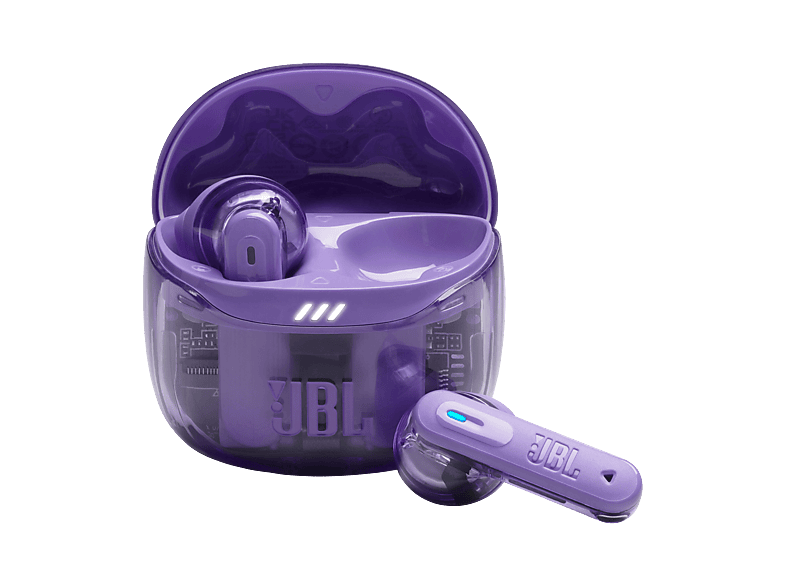 JBL Tune Flex 2 Ghost Edition, In-ear Kopfhörer Bluetooth Transparent Lila