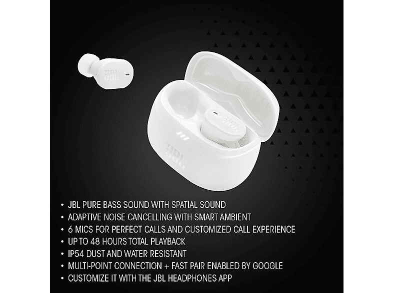 JBL Tune Buds 2, White; True Wireless Kopfhörer — Foto 4 von 5
