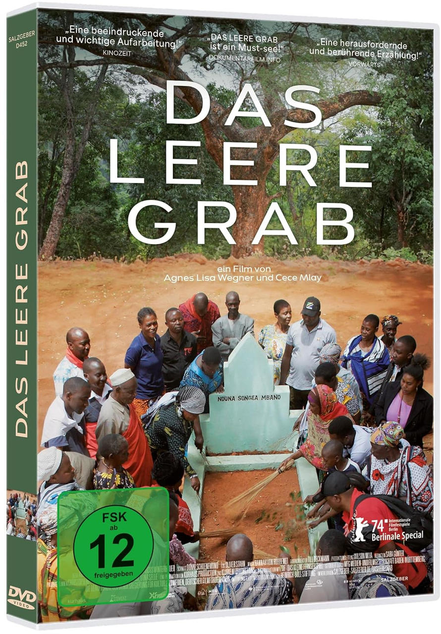 DVD-Hülle mit Filmcover, Menschen auf einer Grabstätte.
