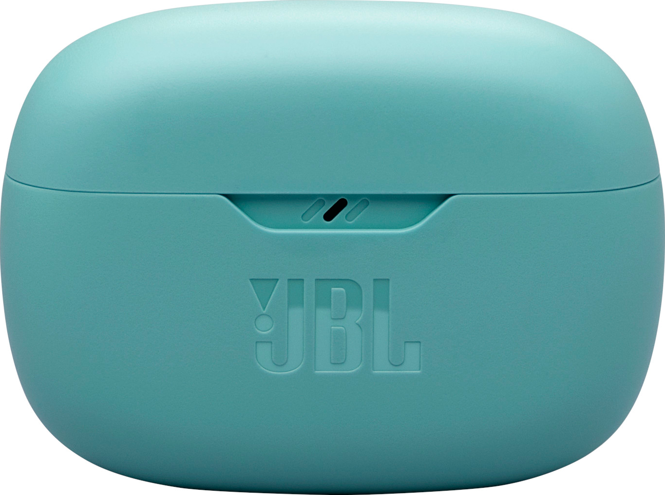 Türkisfarbenes Gehäuse mit 'JBL'-Logo.