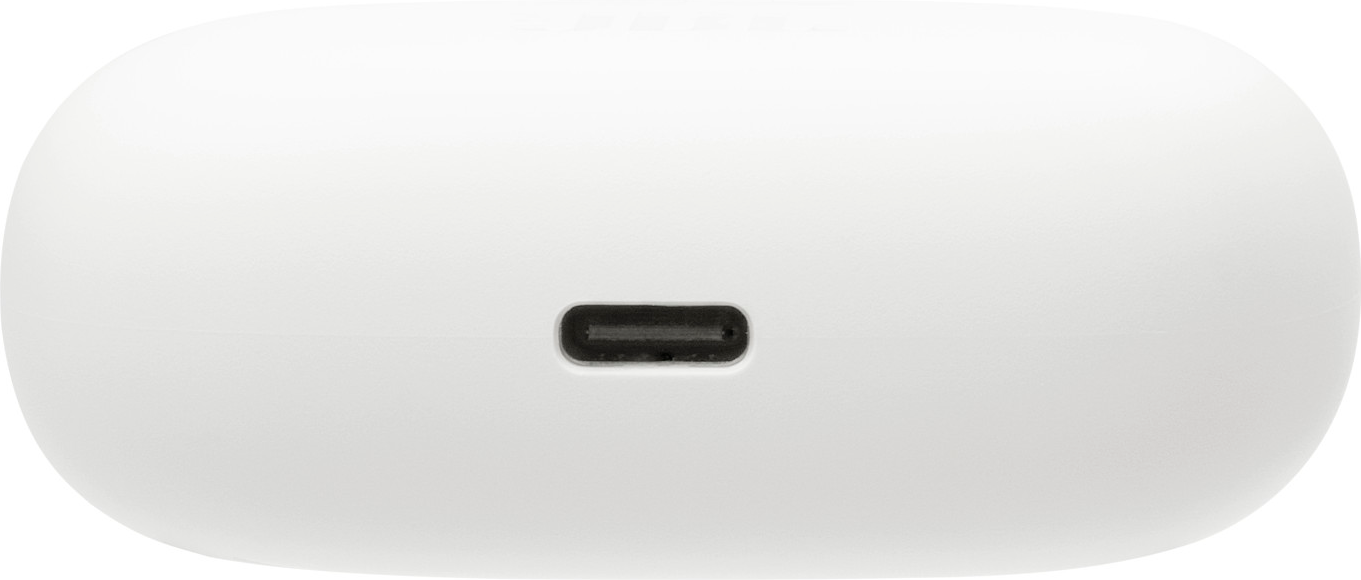 Custodia di ricarica bianca con porta USB-C.