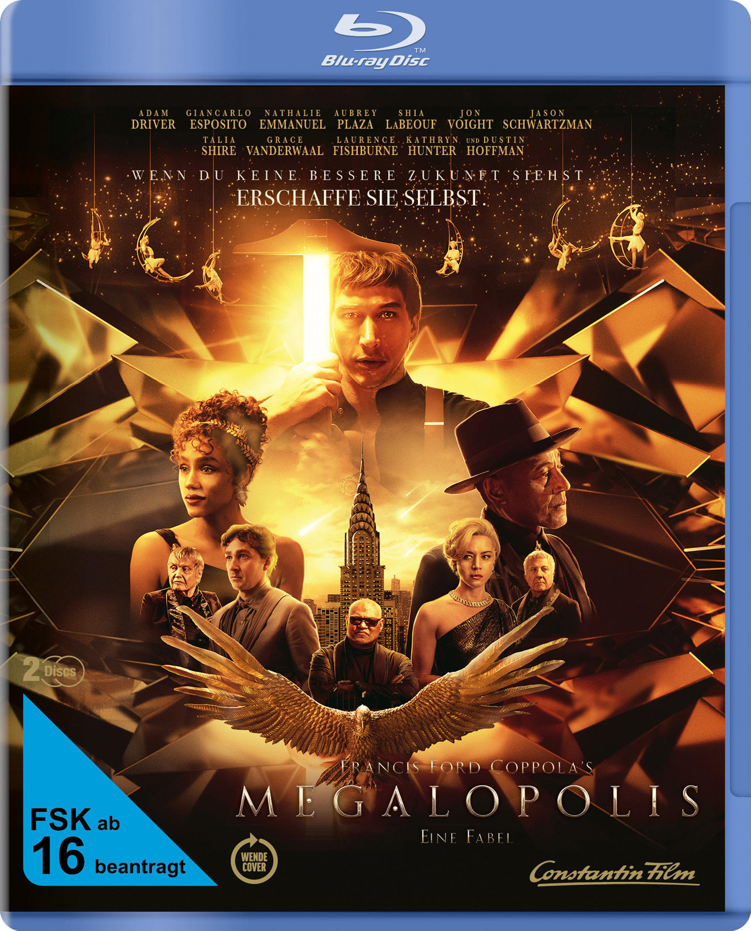 Blu-ray Disc Cover. Zeigt eine Gruppe von Menschen, Text und Logo.