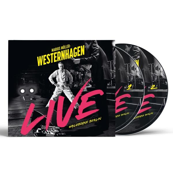 Albumcover von 'Marius Müller-Westernhagen Live'. Das Album zeigt eine Live-Performance.