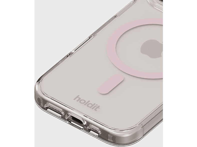 Thumbnail - HOLDIT Magsafe Case, Backcover, Apple, iPhone 16 Pro, Pink/Transparent