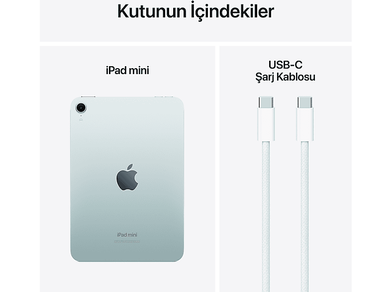 APPLE iPad Mini 7 8.3 inç 128 GB Wi‑Fi Tablet Mavi MXN73TU/A Fiyat