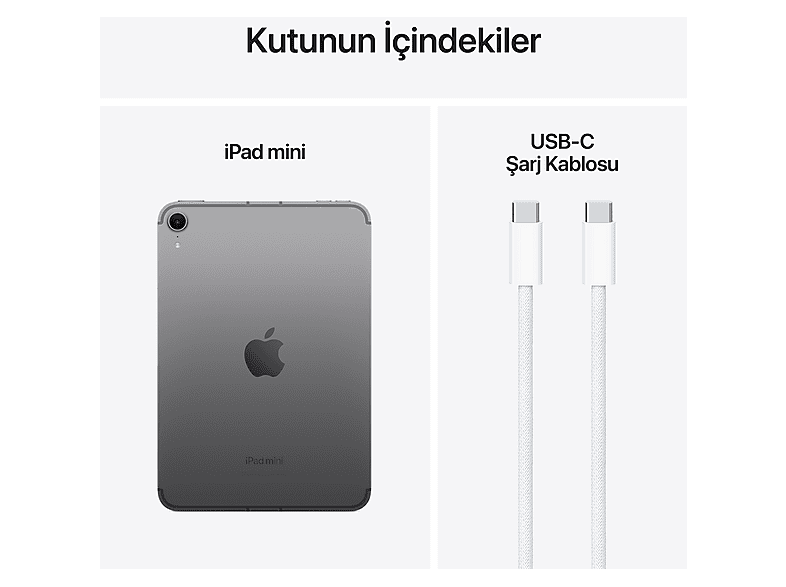 APPLE iPad Mini 7 8.3 inç 512 GB Wi‑Fi + Cellular Tablet Uzay