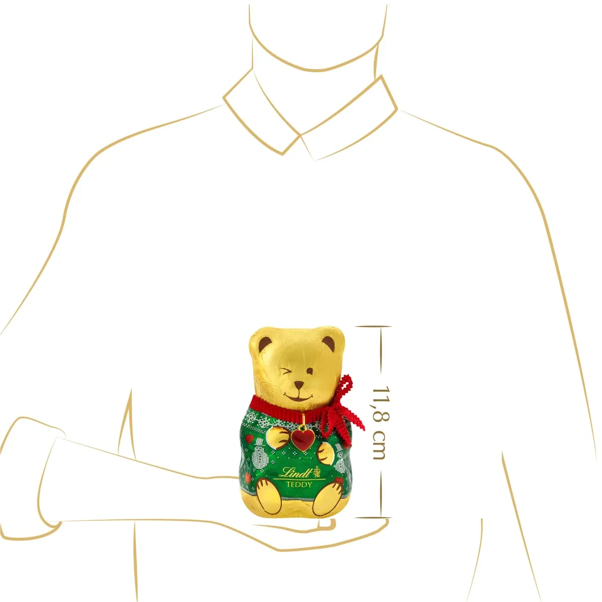 LINDT EDDY Milch Zwinkernd Weihnachten Milchschokolade