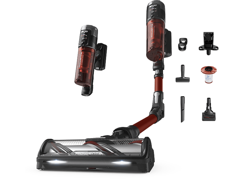 Rowenta RH9A73 X Force Flex 13.60 Animal Care, 150 AW, 0.65 L, 60 min, Sin cables, Multisuperficie, Especial mascotas, Rojo