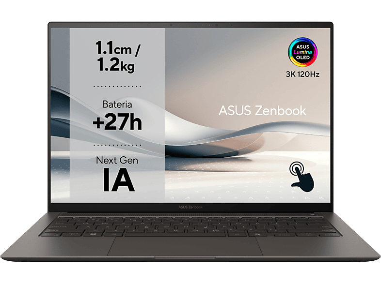 Portátil - ASUS UX5406SA-PZ303W, 14 " OLED 3K, Intel® Core™ Ultra 7 258V, 32 GB RAM, 1 TB SSD, Arc™ GPU, Windows 11 Home (64 Bit)