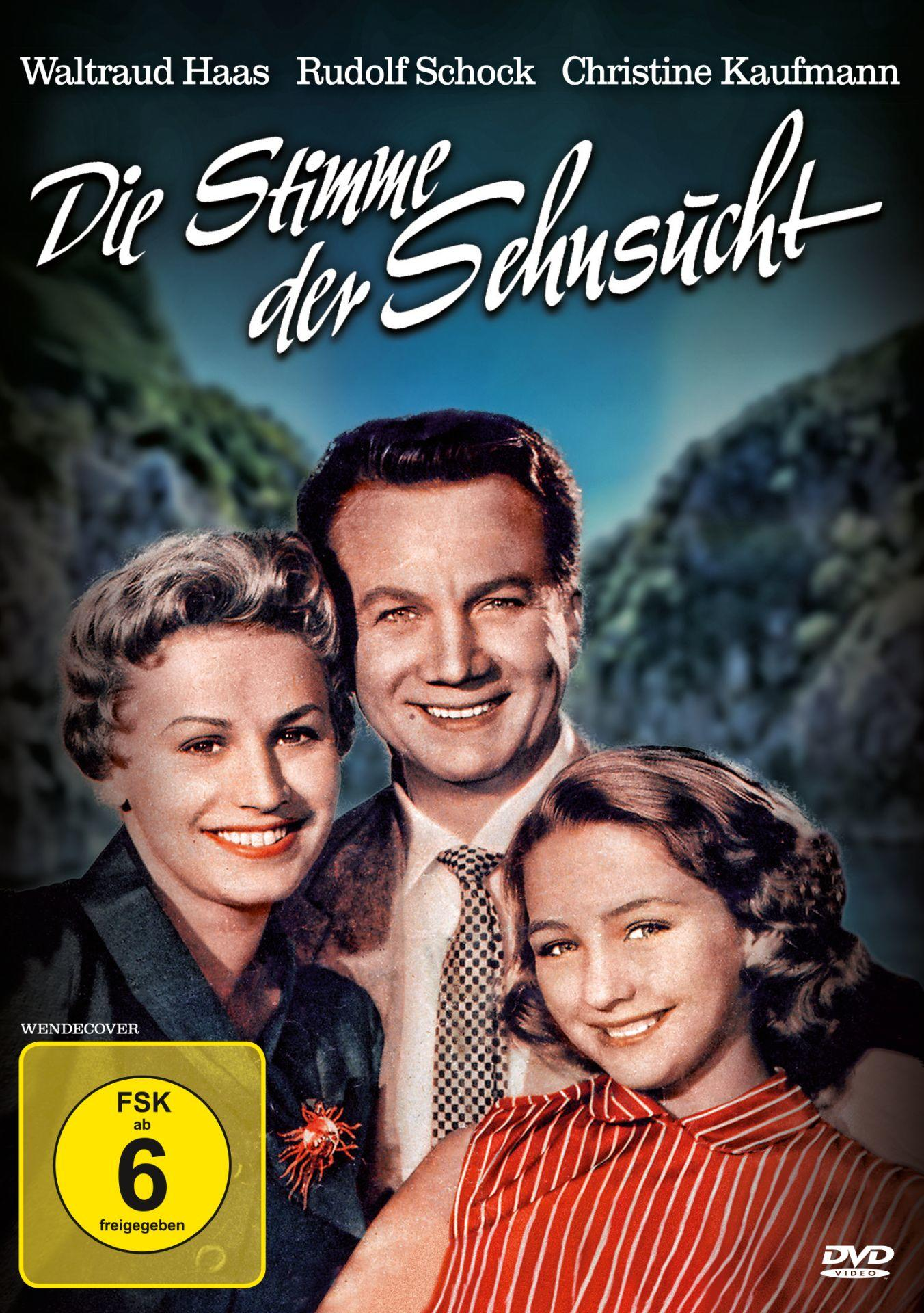 Filmposter mit drei lächelnden Personen. Titel: Die Stimme der Sehnsucht.