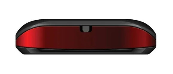 Zbliżenie boku czerwono-czarnego urządzenia.