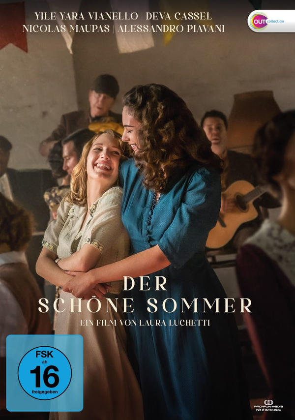 DVD-Cover mit zwei sich umarmenden Frauen, mit einer Gruppe von Menschen dahinter.