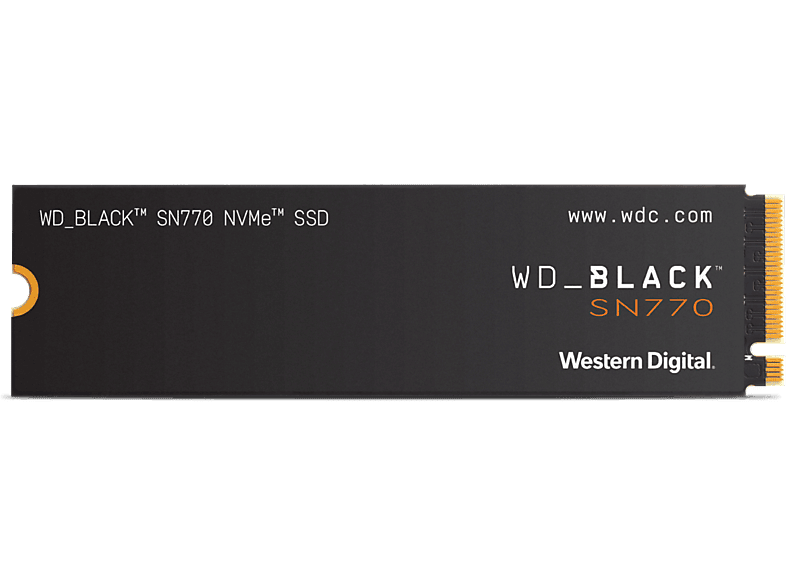 Western Digital WD_Black SN770 NVMe SSD, Hasta 5150 MB/s de lectura, M.2 2280, Negro