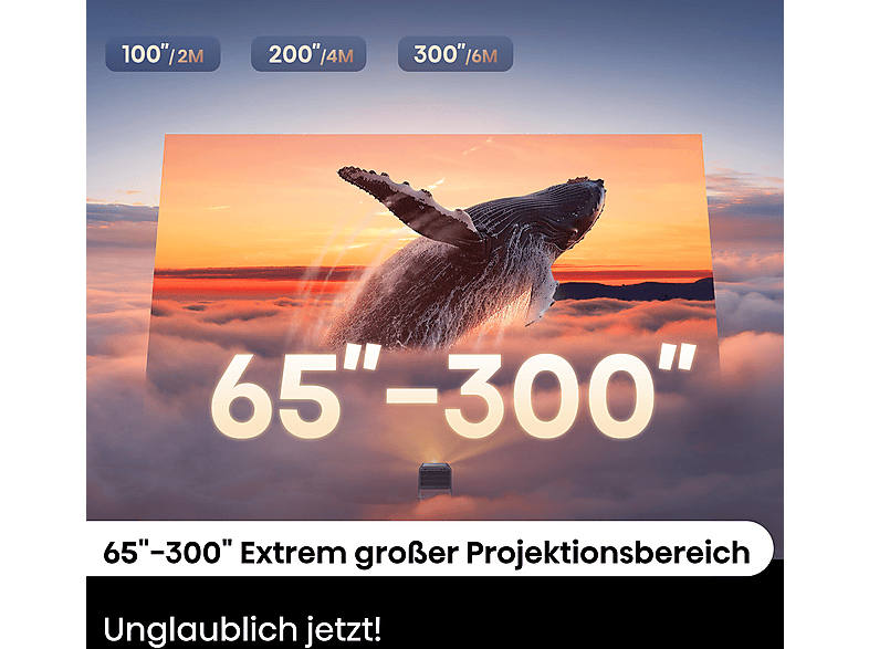 Thumbnail - HISENSE C2 Pro, 2600 ANSI Lumen, (65-300 Zoll) Smart Mini Laser Projektor (UHD 4K, 3D, cd/m²)