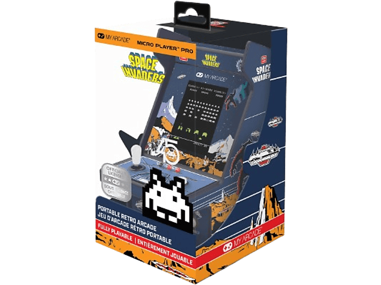 My Arcade Micro Player Space Invaders, Pantalla color 2.75, Altavoz incorporado, Azul