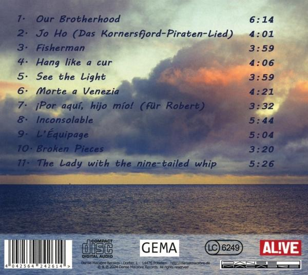 Albumcover mit Meer und Himmel, Titelliste links.