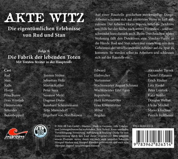 Ein CD-Cover mit deutschem Text, Besetzung und Credits, und einem Maritim-Logo.