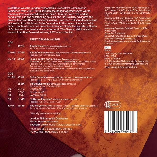 CD-Cover mit Text, Trackliste und Credits. Ein Musikalbum.