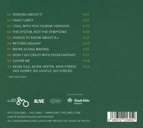Grünes CD-Cover mit Trackliste.