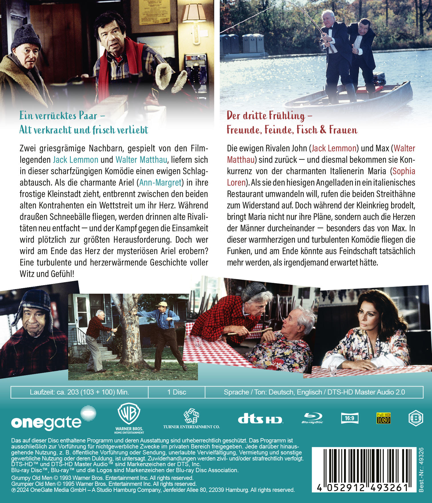 Rückseite einer Film-DVD mit Text und Bildern.