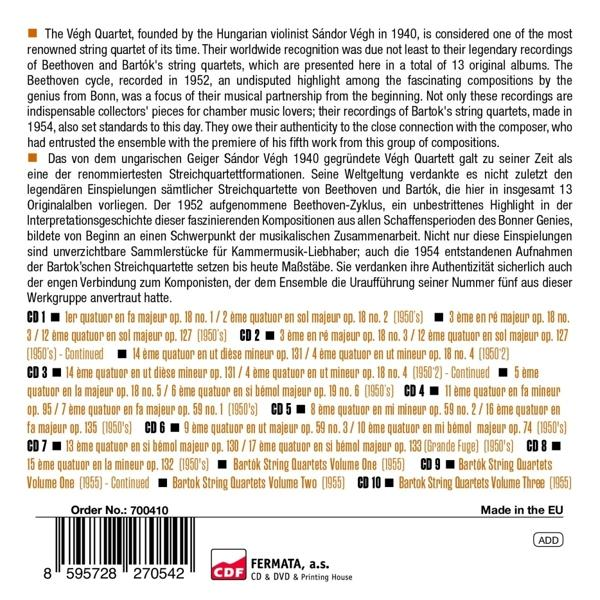Eine gedruckte Seite mit Text über ein Musikquartett, einschließlich einer Liste ihrer Aufnahmen und Kompositionen.