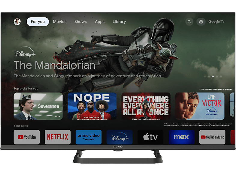 PEAQ PTV 32GH-5024C LED TV (Flat, 32 Zoll / 80 cm, HD-ready, SMART TV)