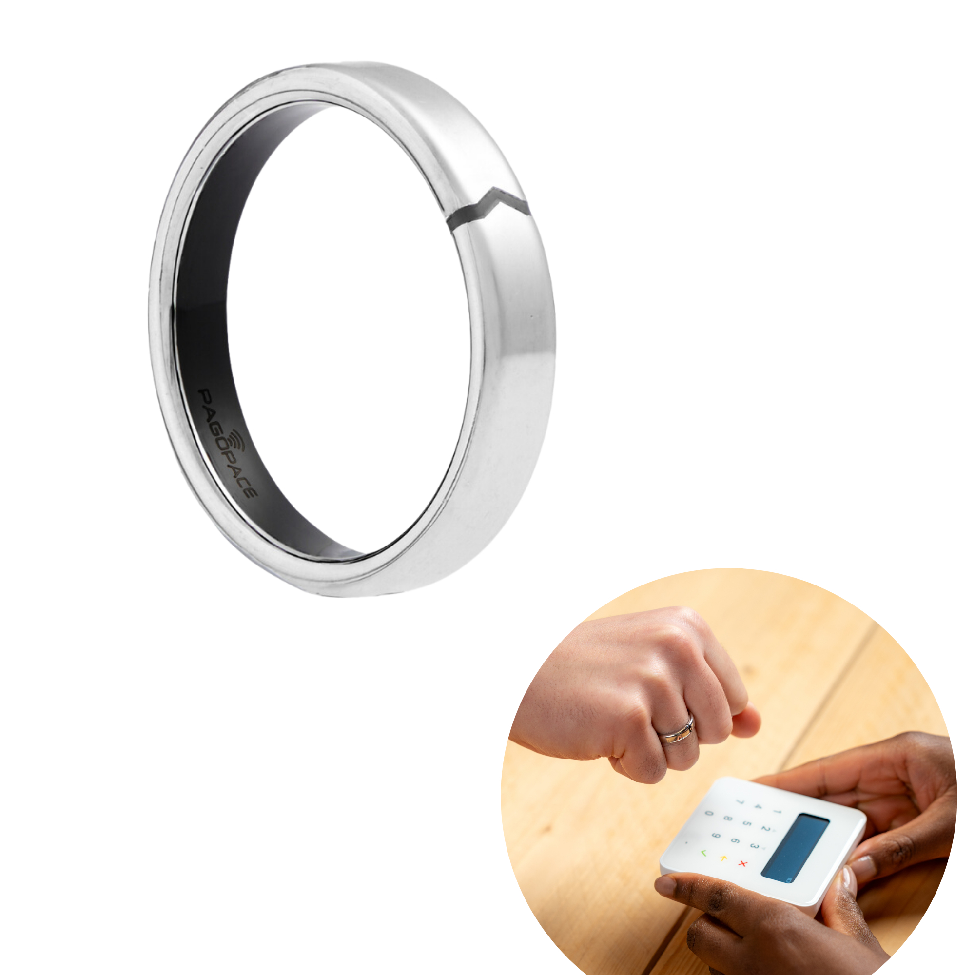 PAGOPACE Slim Silver Shiny Größe 10 Bezahlring