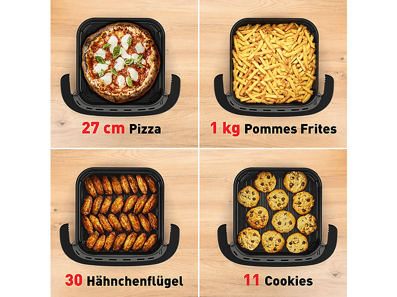 TEFAL FW402H Easy Fry XL Surface Heißluftfritteuse 2200 Watt Grau/Edelstahl-Elemente