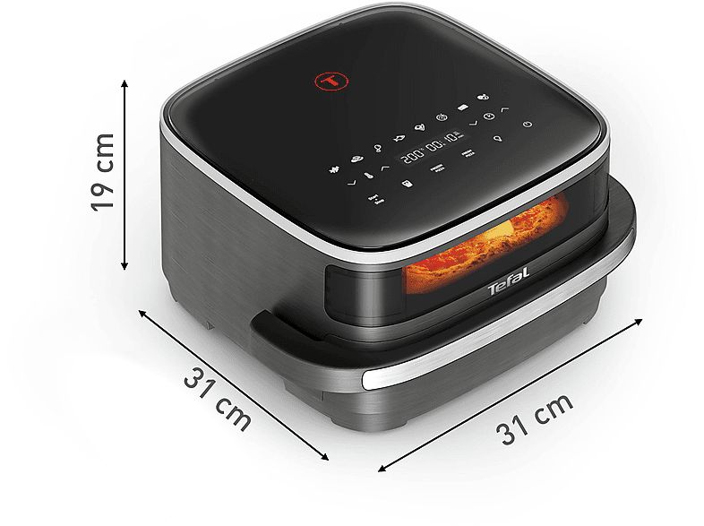 TEFAL FW402H Easy Fry XL Surface Heißluftfritteuse 2200 Watt Grau/Edelstahl-Elemente