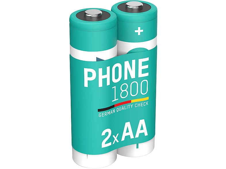 Thumbnail - ANSMANN Dect NiMH Mignon AA Typ 1800 (min. 1600 mAh) maxE 2er Papierblister Nickel-Metallhydrid Akku