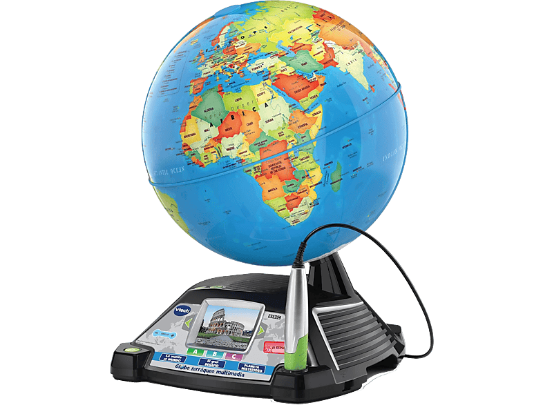 REACONDICIONADO Seminuevo Muy bueno Acccesorio - VTech Globo terráqueo multimedia, Pantalla 2.7" HD, Más de 600 vídeos, Lápiz táctil