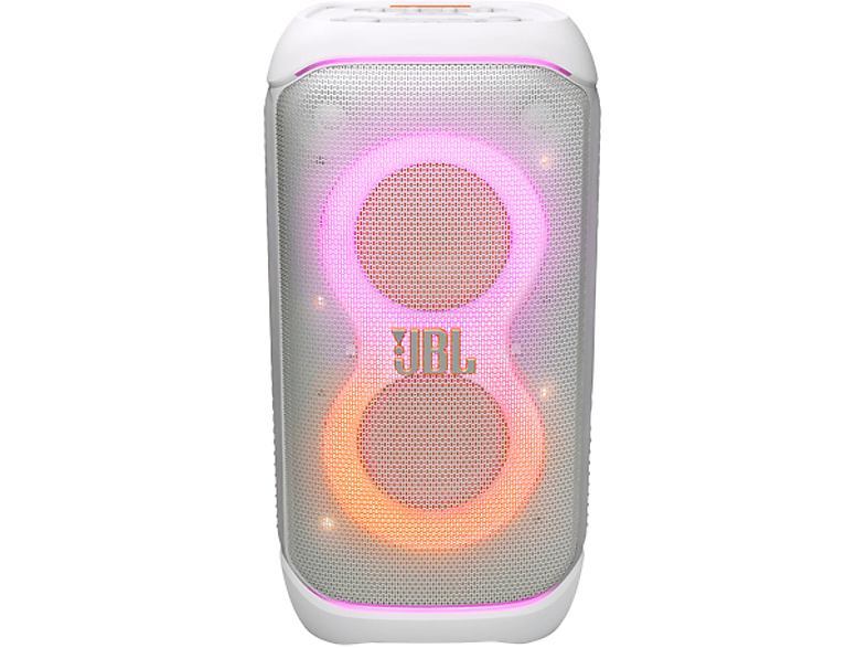 Power Audio JBL PartyBox Stage 320 Biały, 240W, Bluetooth, Bateria 18 godzin, Wejście mikrofonowe i gitarowe, IPX4 – zdjęcie 2
