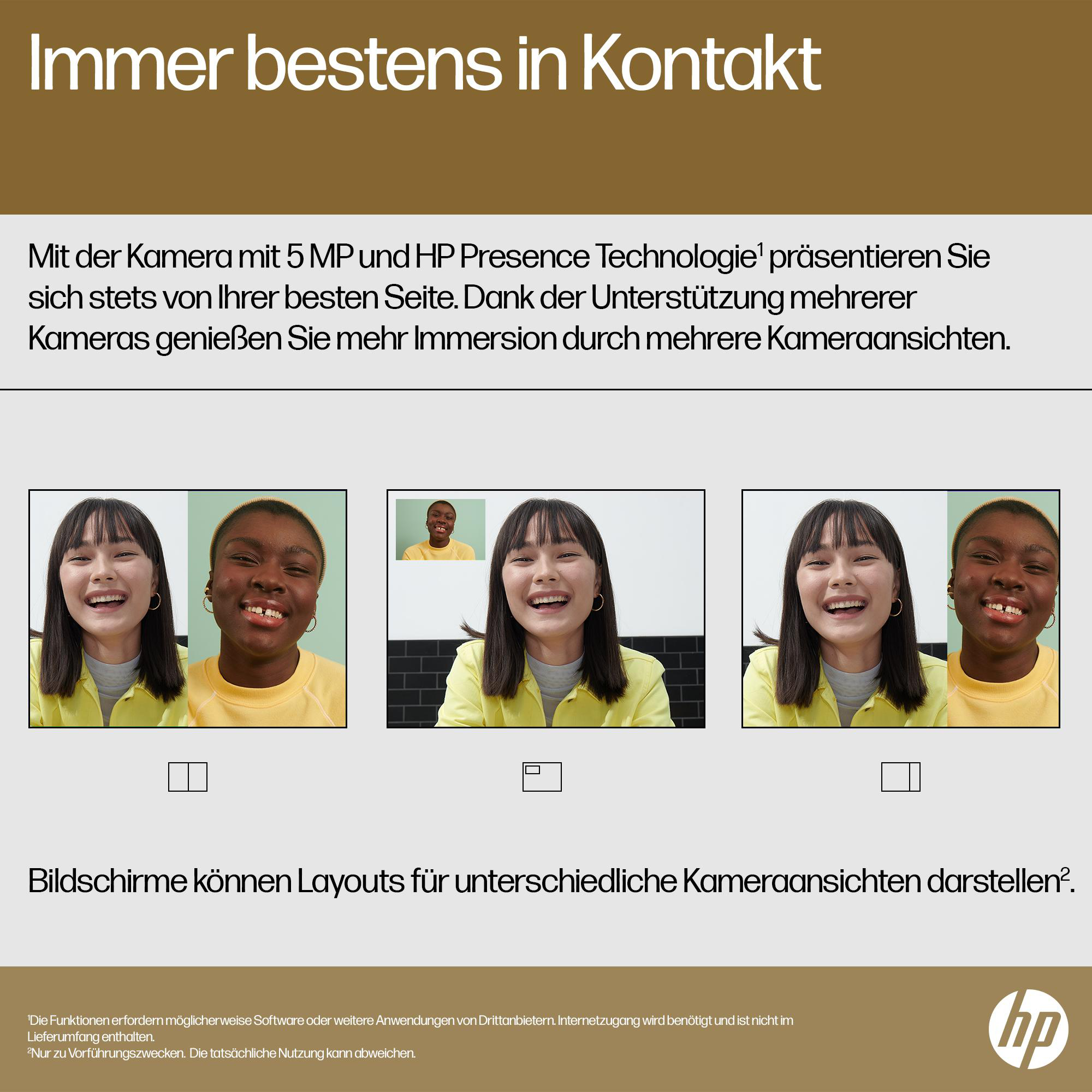 Eine kleine, weiße EZVIZ-Sicherheitskamera auf einem Ständer vor schwarzem Hintergrund.