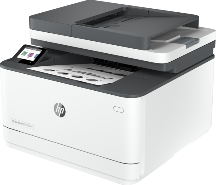 HP LaserJet Pro nyomtató dokumentummal.