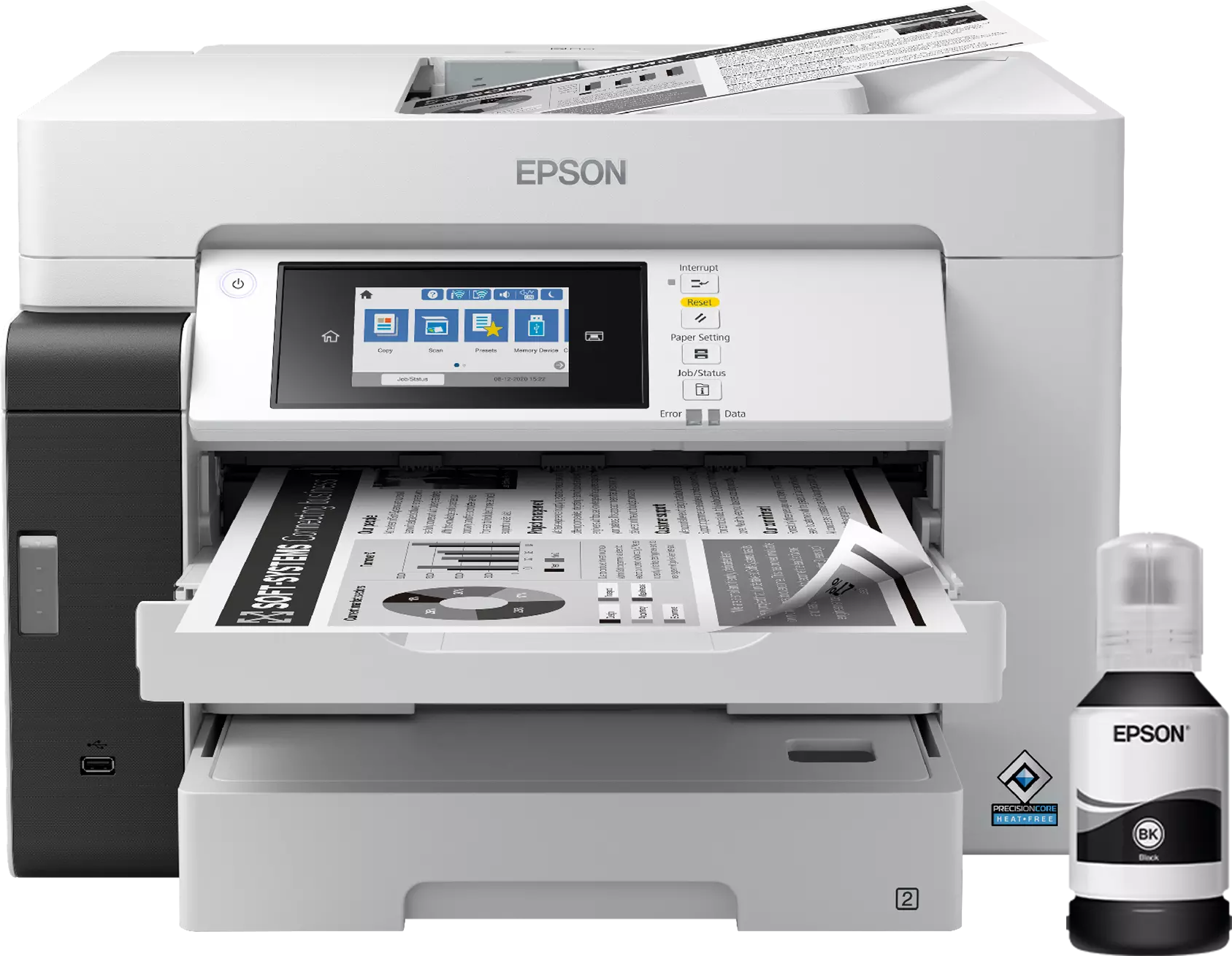 EPSON EcoTank M15180 A3 multifunkciós MONO DUPLEX WiFi/LAN külső tintatartályos tintasugaras nyomtató (C11CJ41406)