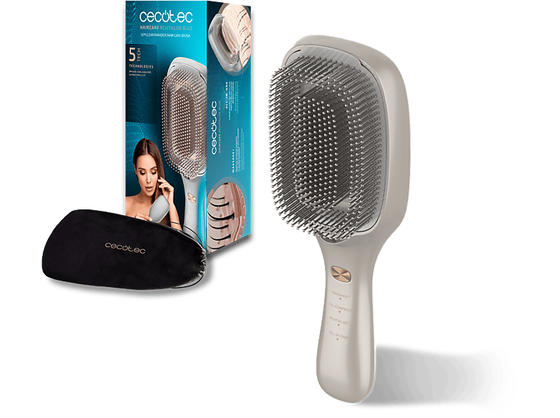 Cecotec – Cepillo iónico HairCare Revitalize Champagne.
