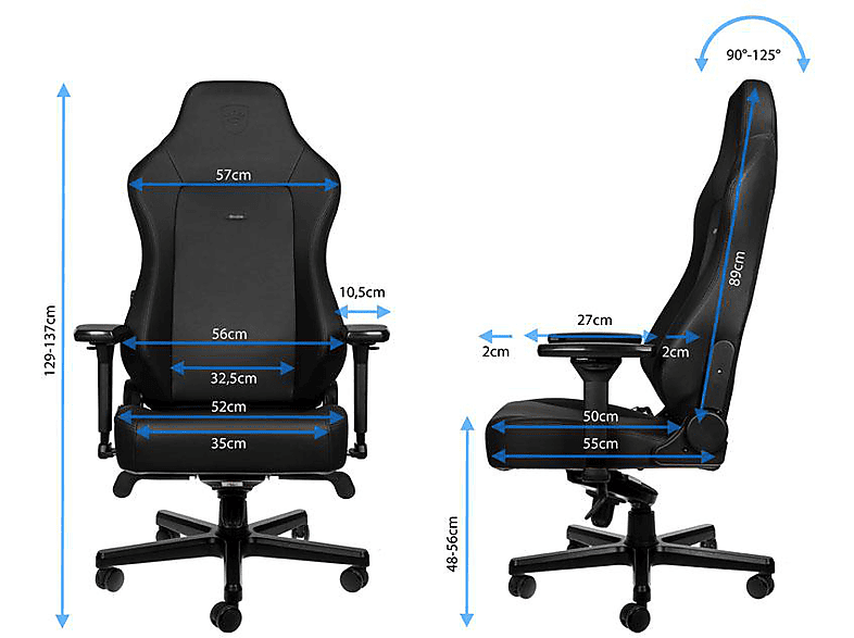 Thumbnail - NOBLECHAIRS HERO Gaming Stuhl, Schwarz