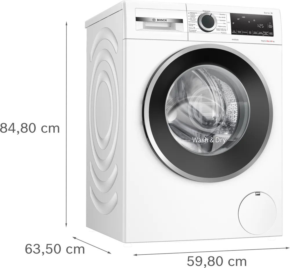 Pralko-suszarka BOSCH WNA144EEPL 9/6 kg 1400 obr. Serie 6